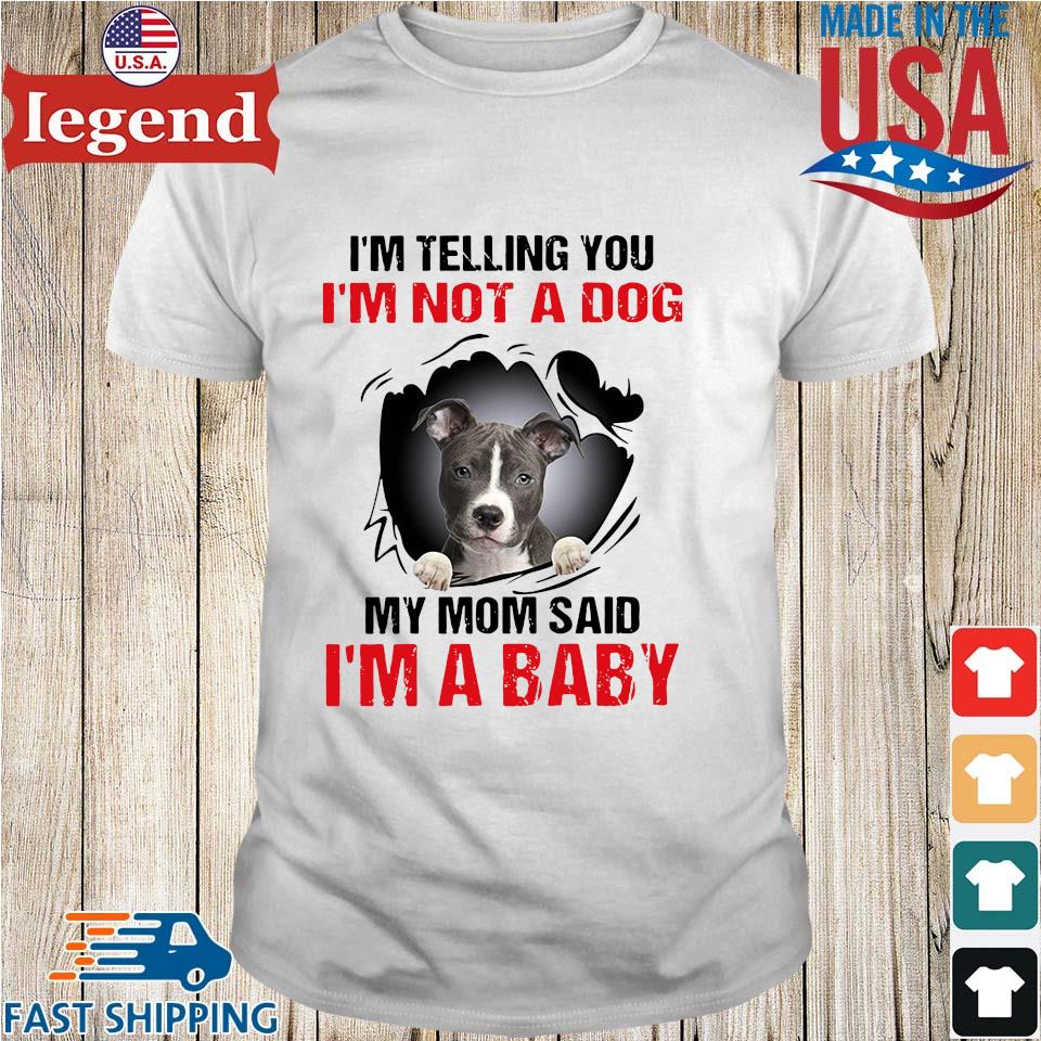 Pitbull dog I love mom shirt, hoodie, sweater and v-neck t-shirt