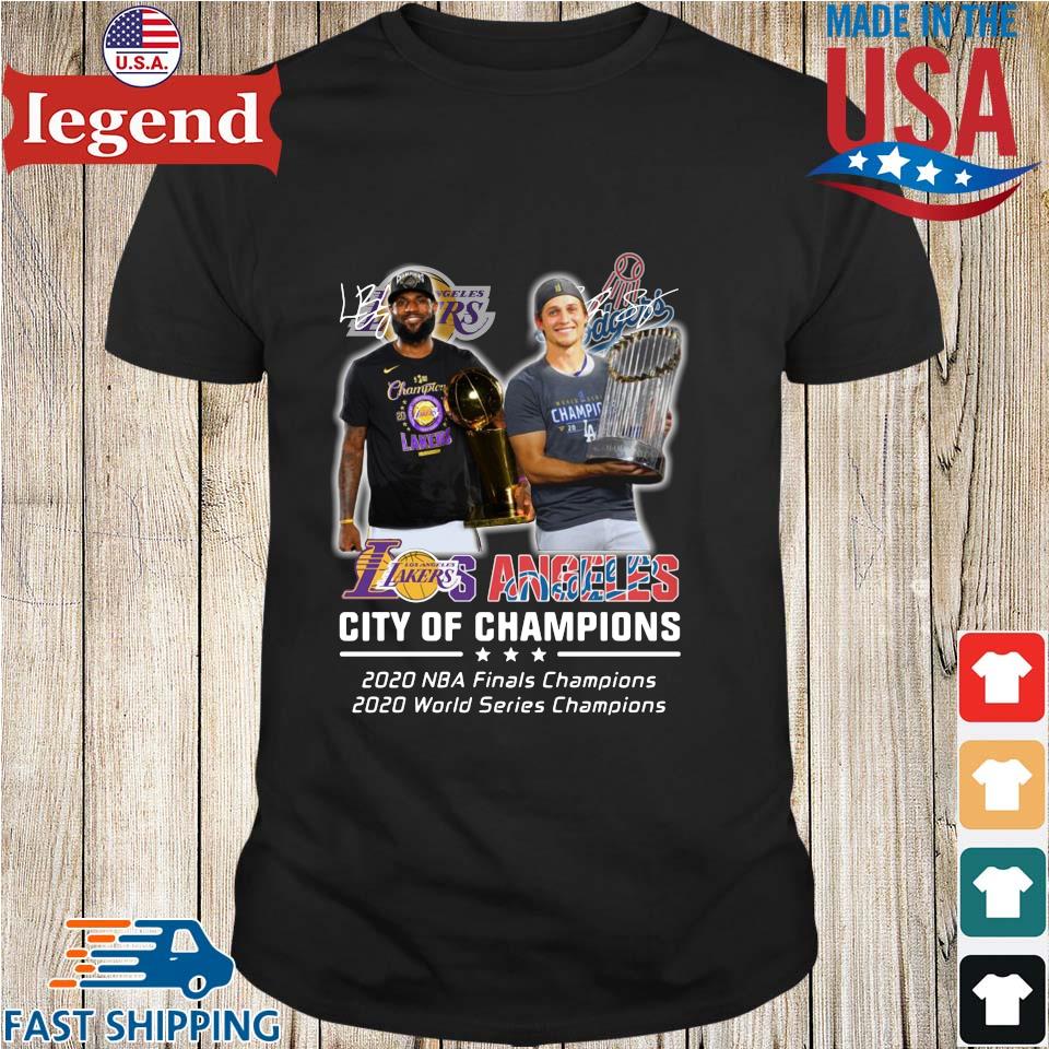 Los Angeles Lakers Los Angeles Dodgers NBA Finals Champions shirt