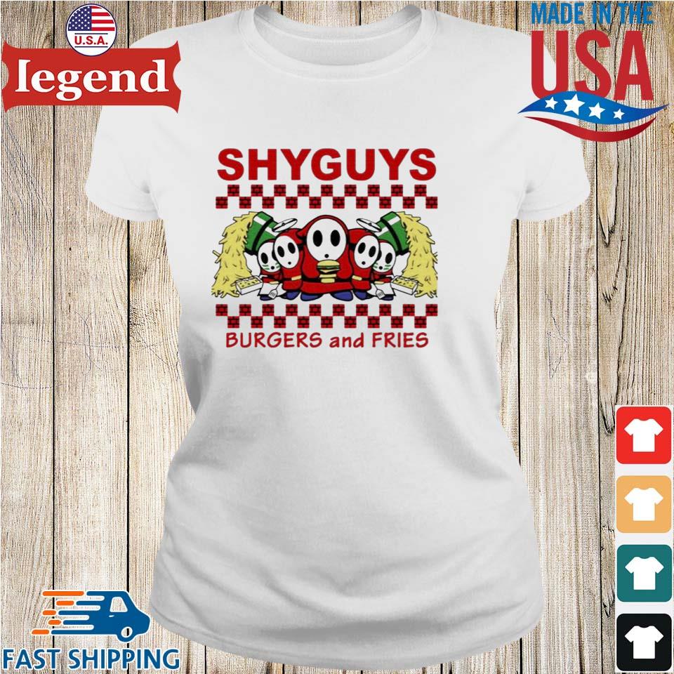 shy guys burgers and fries shirt