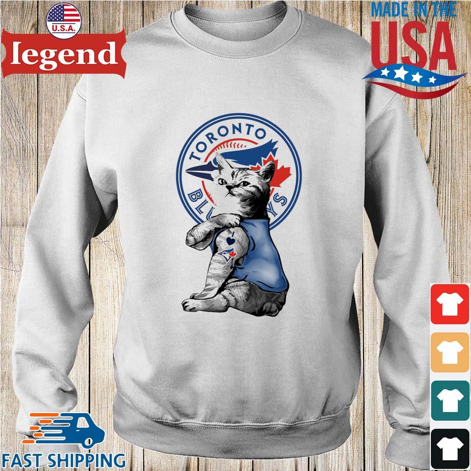 Cat tattoo I love Toronto Blue Jays shirt, hoodie, sweater, long sleeve and tank  top