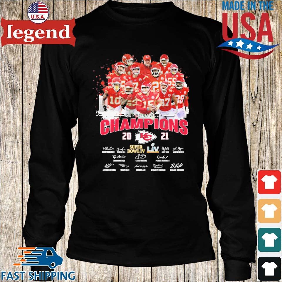 Kansas City Chiefs Super Bowl Champions signatures 2021 shirt, hoodie,  sweater and long sleeve