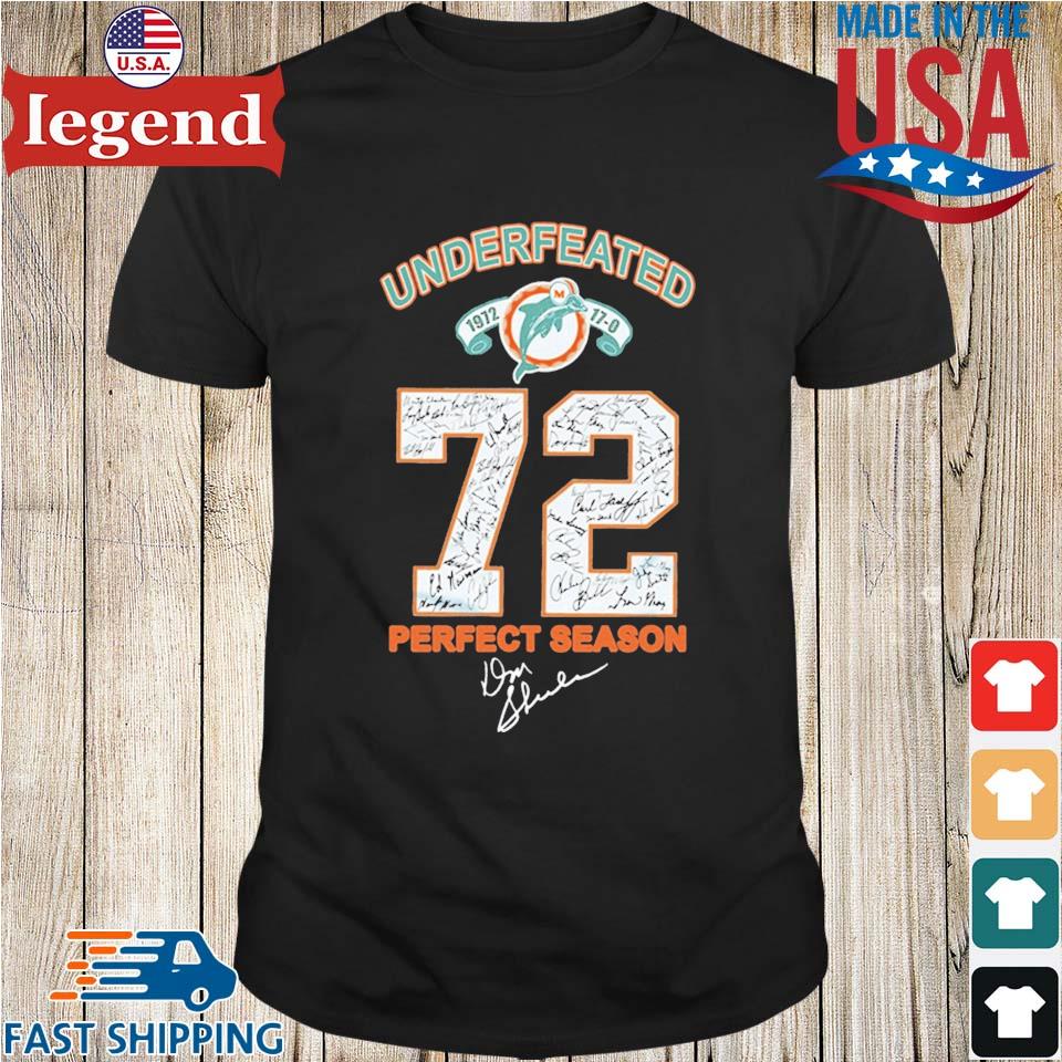 Miami Dolphins Undefeated 72 Perfect Season Signatures Shirt