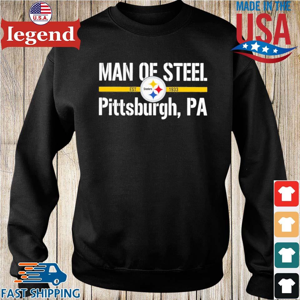 Man Of Steelers Logo Est 1993 Pittsburgh Steelers Pa Shirt,Sweater, Hoodie,  And Long Sleeved, Ladies, Tank Top