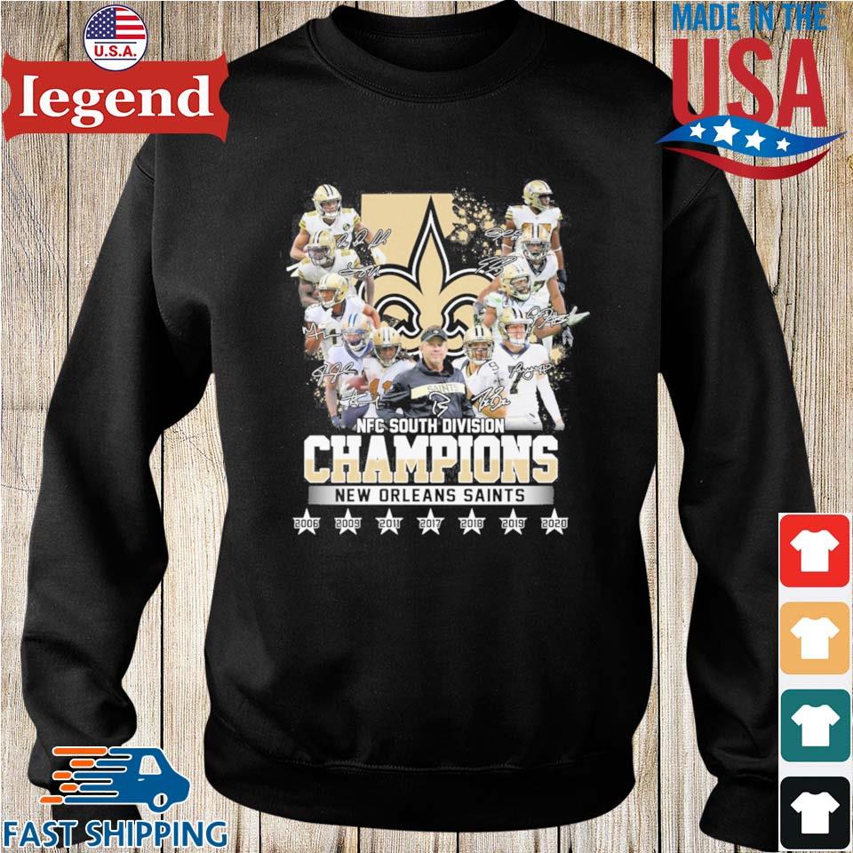 2020 NFC south division champions new orleans saints shirt