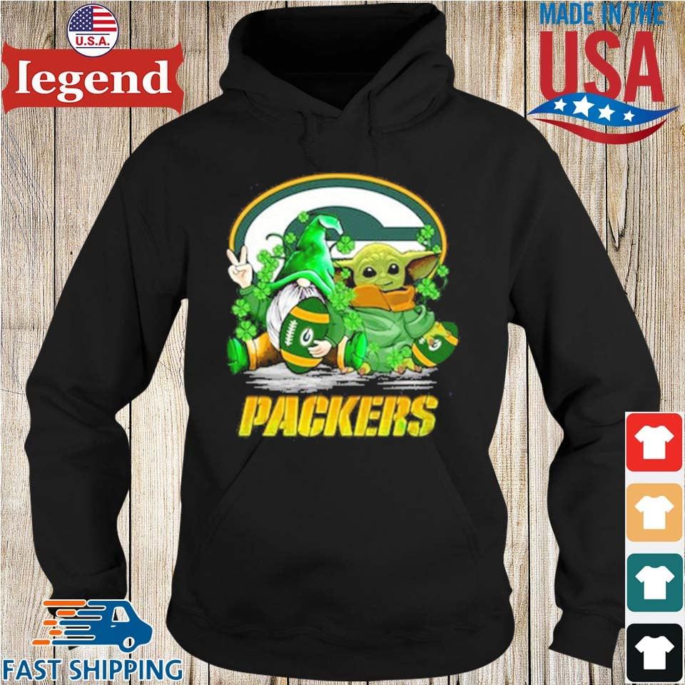 Star Wars Gnome & Baby Yoda Green Bay Packers St. Patrick's day shirt,  hoodie, sweater, longsleeve t-shirt