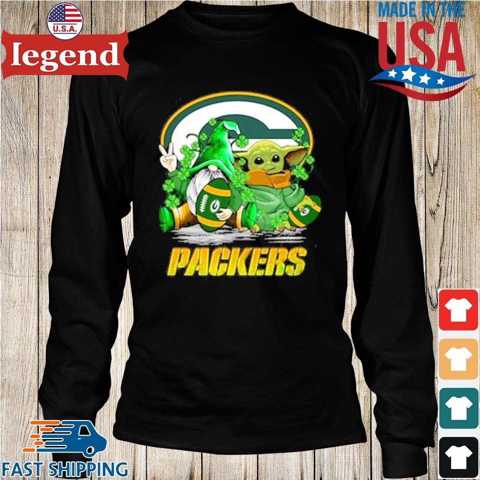 Star Wars Gnome & Baby Yoda Green Bay Packers St. Patrick's day shirt,  hoodie, sweater, longsleeve t-shirt