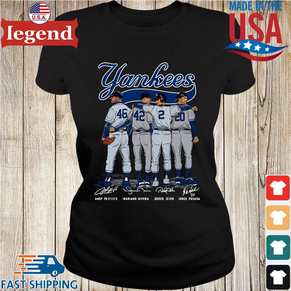 Official the yankees mariano rivera and jorge posada and andy pettitte and  derek jeter T-shirt, hoodie, tank top, sweater and long sleeve t-shirt