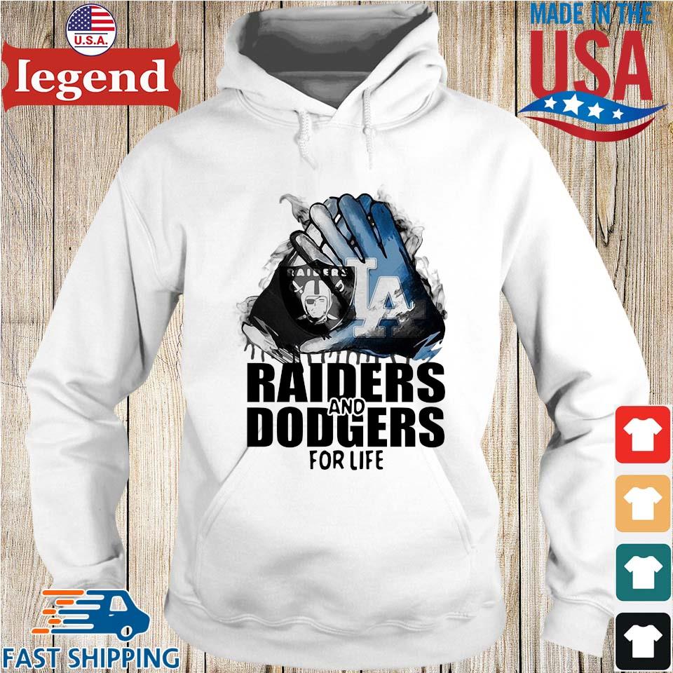 Oakland Raiders And Los Angeles Dodgers For Life Art Shirt,Sweater