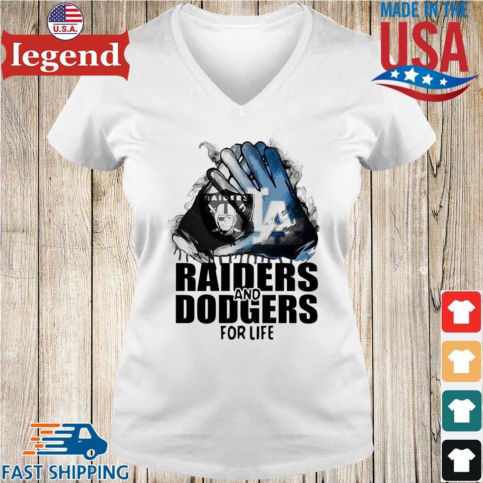 Just a woman who loves her Los Angeles Dodgers vs Las Vegas Raiders shirt,  hoodie, sweater, long sleeve and tank top