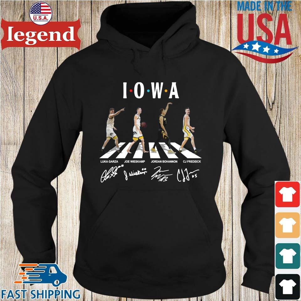 Iowa Hawkeyes Luka Garza Joe Wieskamp Jordan Bohannon Cj Fredrick Abbey  Road signatures shirt, hoodie, sweater, long sleeve and tank top