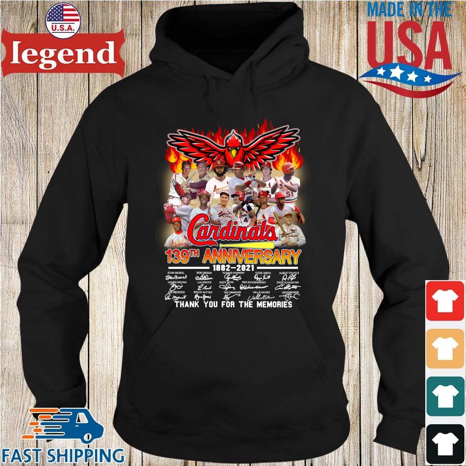 Official 139 years 1882 2021 St Louis Cardinals Signatures Thank You For  The Memories Signatures Shirt, hoodie, sweater, long sleeve and tank top