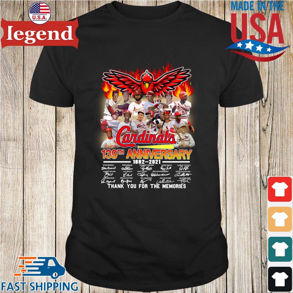 Official ST. Louis Cardinals 139th Anniversary 1882 2021 thank you