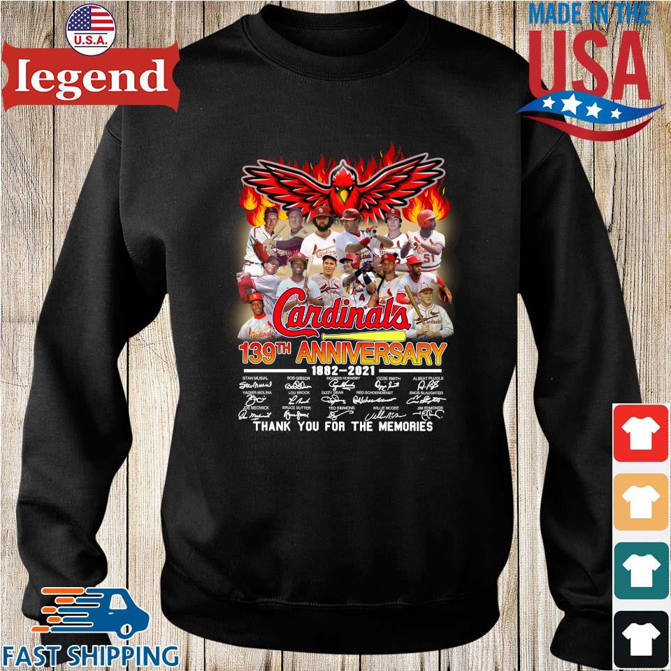 Official 139 years 1882 2021 St Louis Cardinals Signatures Thank You For  The Memories Signatures Shirt, hoodie, sweater, long sleeve and tank top