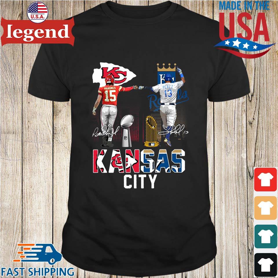 Kansas City Chiefs Mahomes And Kansas City Royals Perez Shirt