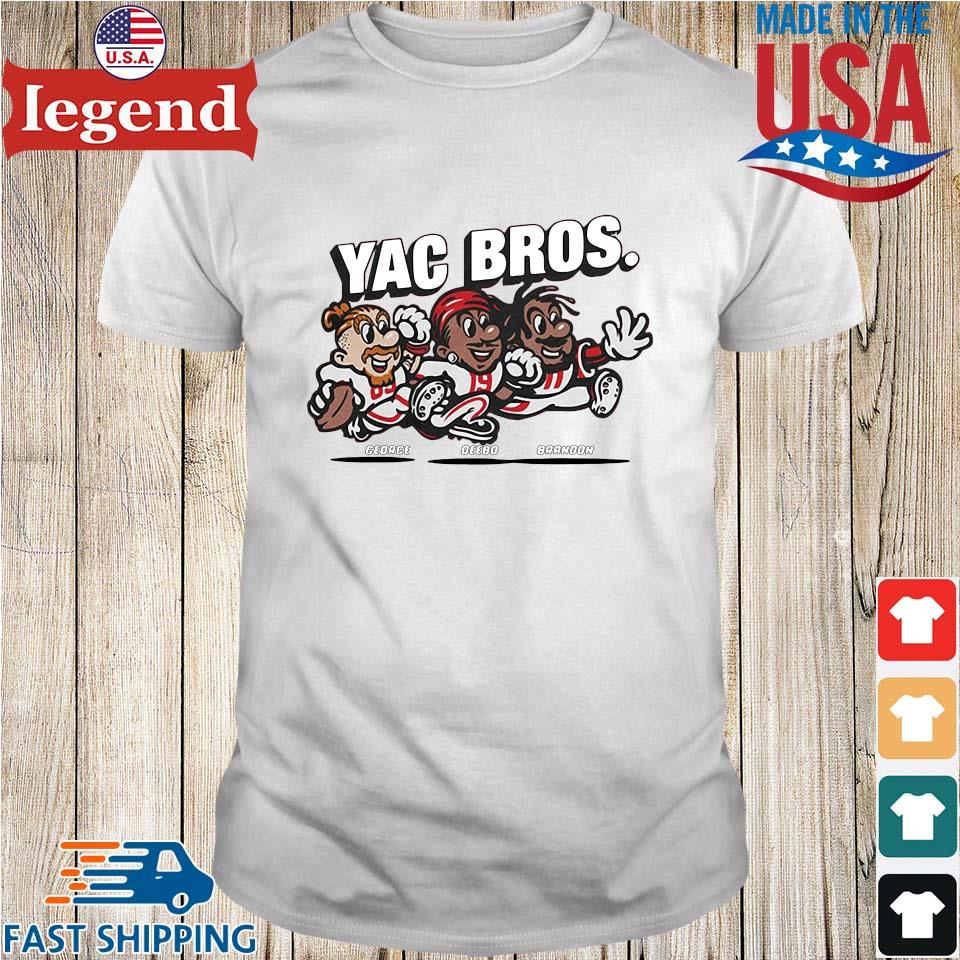 YAC Bros George Kittle, Deebo Samuel, and Brandon Aiyuk shirt, hoodie,  sweater, long sleeve and tank top