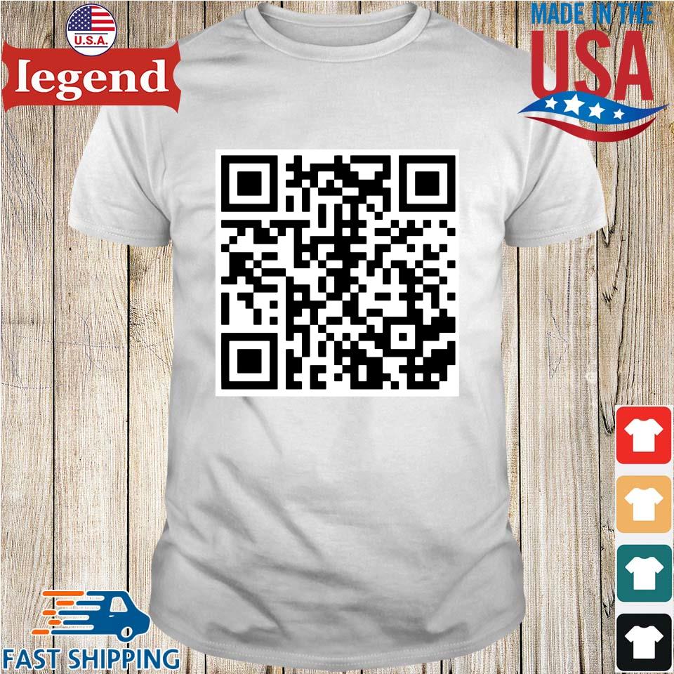 Rick Roll Link Qr Code Classic T-shirt Mens T Shirts Graphic