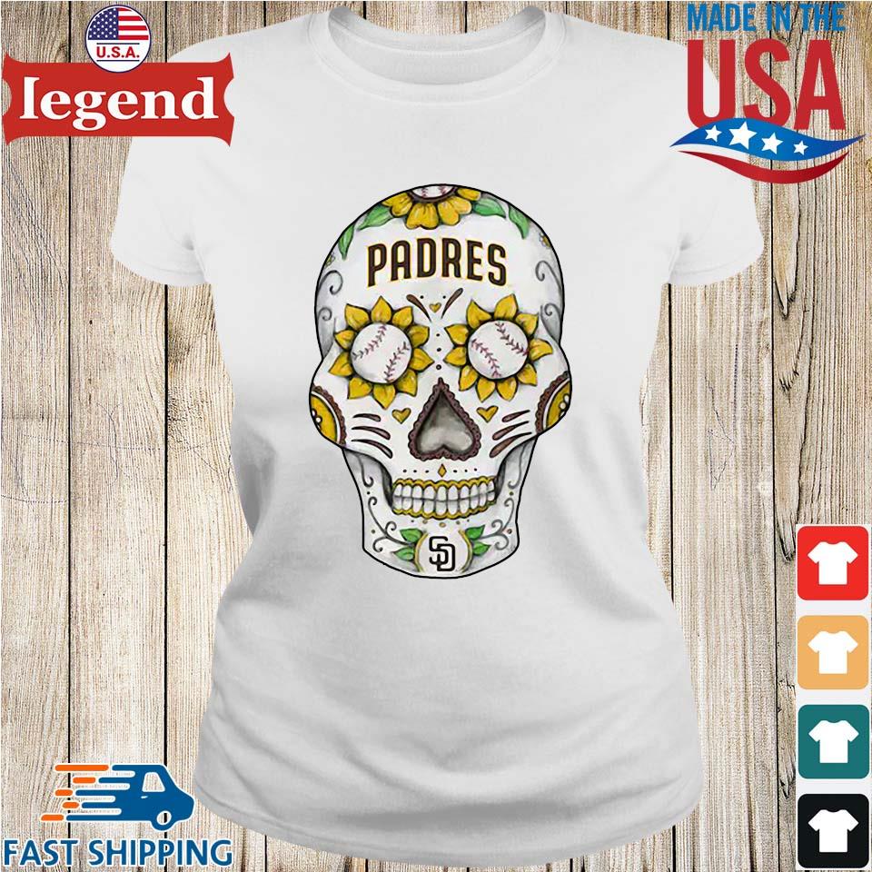 San Diego Padres Sugar Skull Tee Shirt 18M / White