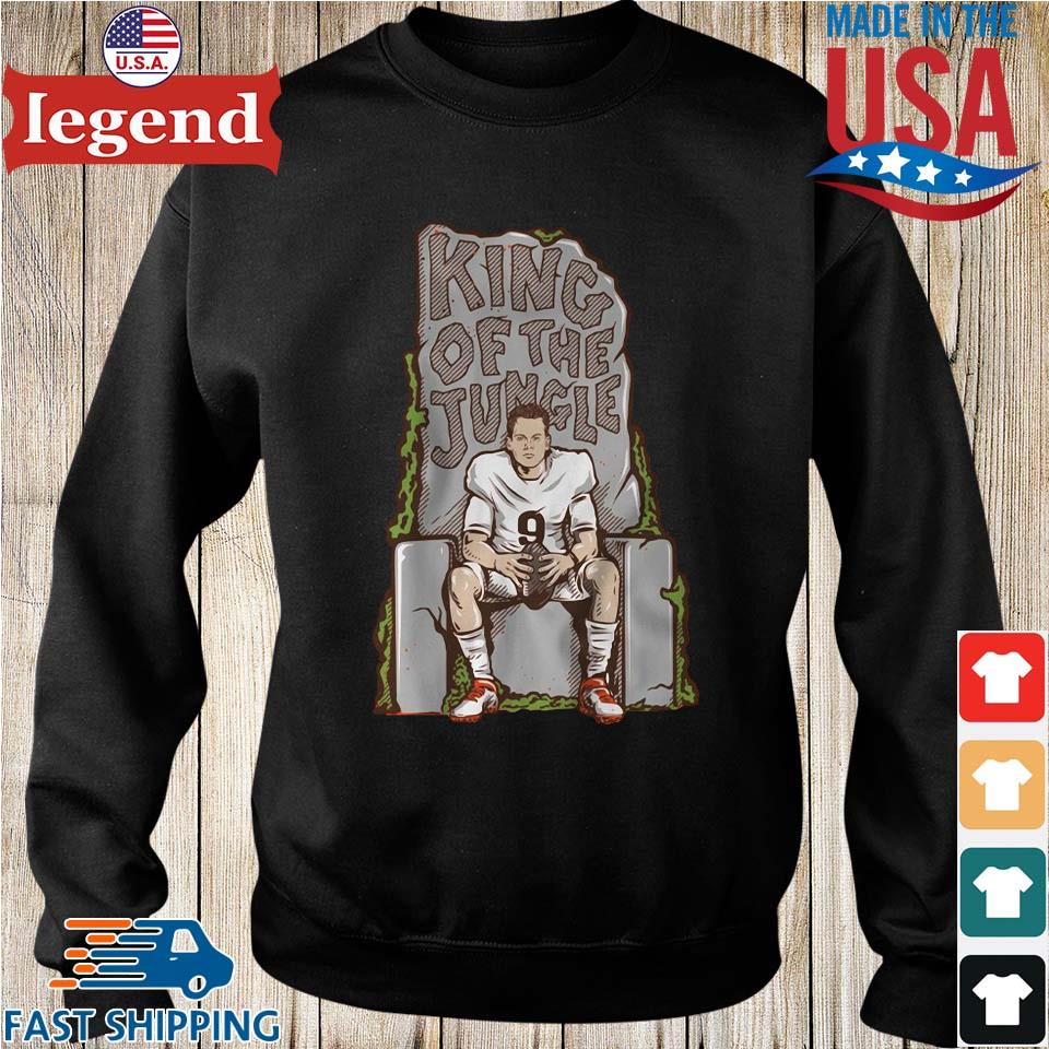 Joe Burrow king of the jungle shirt, hoodie, sweater, long sleeve and tank  top