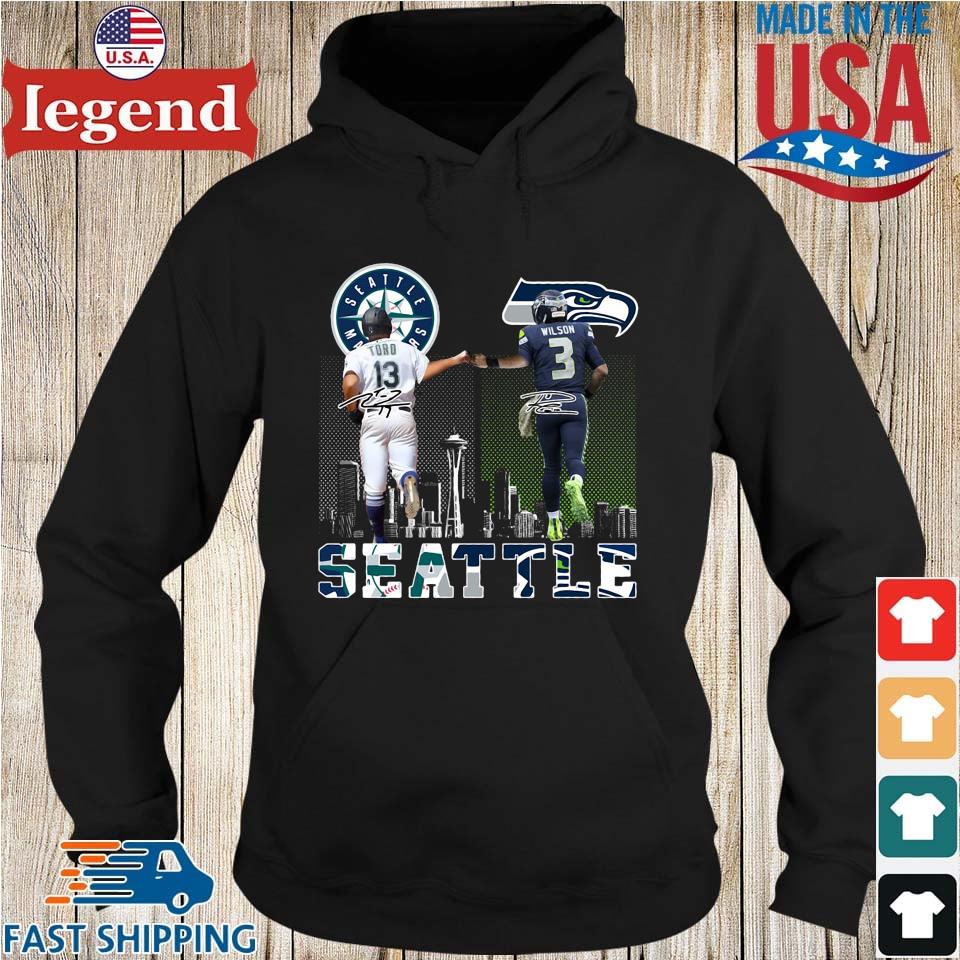 Official seattle Seahawks And Seattle Mariners Shirt, hoodie