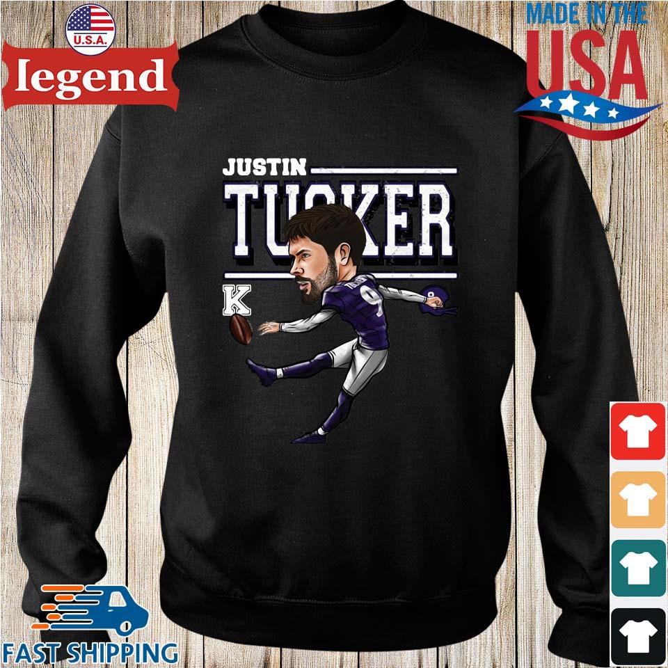 Justin Tucker Baltimore Ravens football cartoon shirt, hoodie