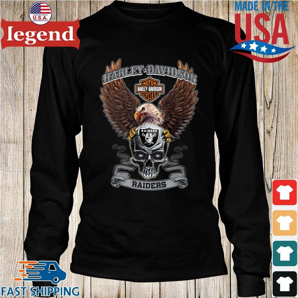 Eagle Skull Harley-Davidson Oakland Raiders shirt, hoodie, sweater, long  sleeve and tank top