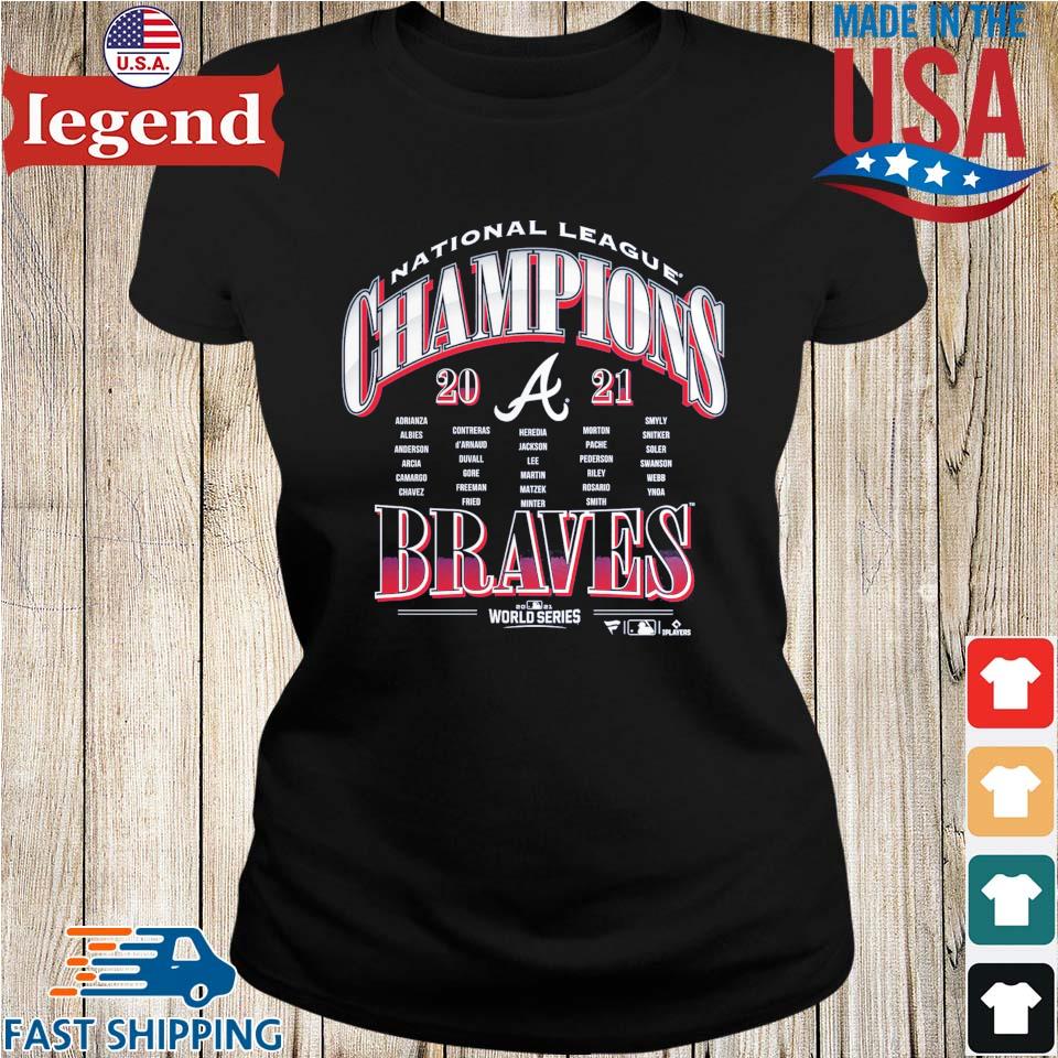 Atlanta Braves National League Champions 2021 World Series Shirt,Sweater,  Hoodie, And Long Sleeved, Ladies, Tank Top