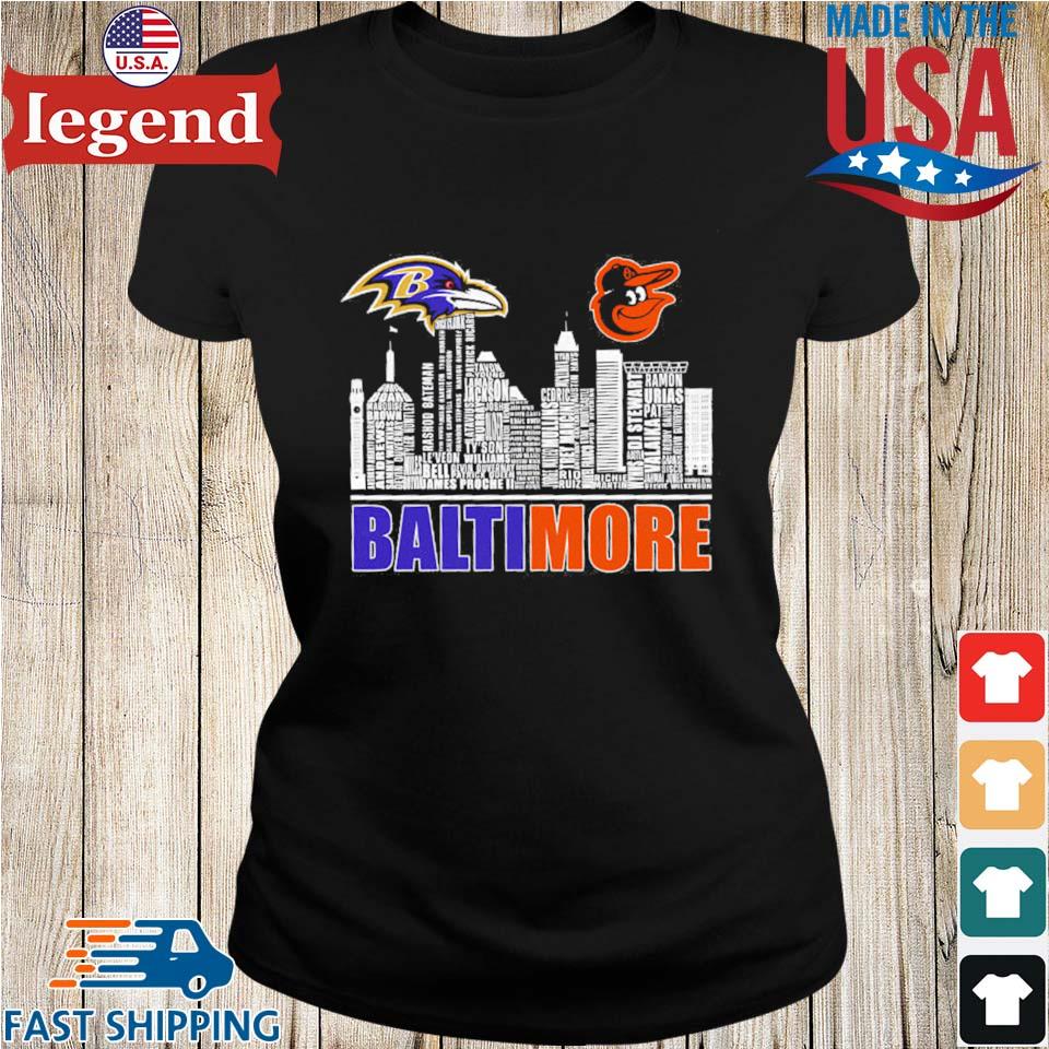 Baltimore City Baltimore Ravens And Baltimore Orioles Shirt