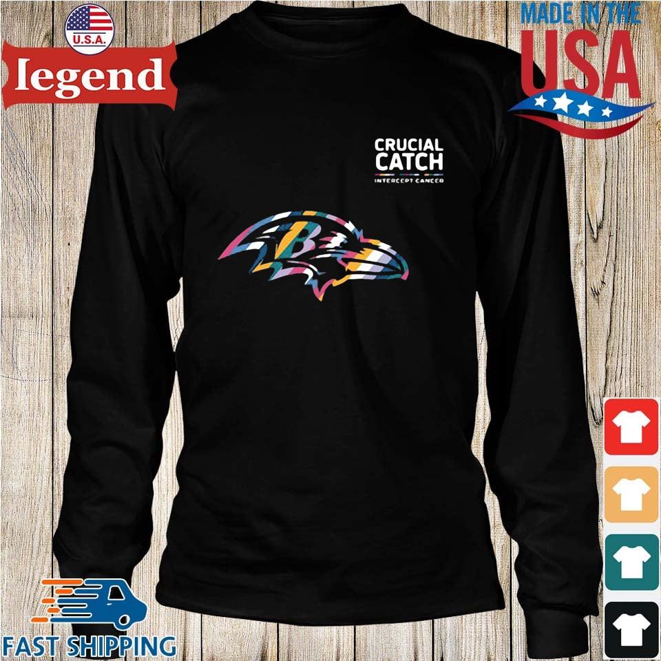 Baltimore Ravens Crucial Catch Intercept Cancer Shirt,Sweater, Hoodie, And  Long Sleeved, Ladies, Tank Top