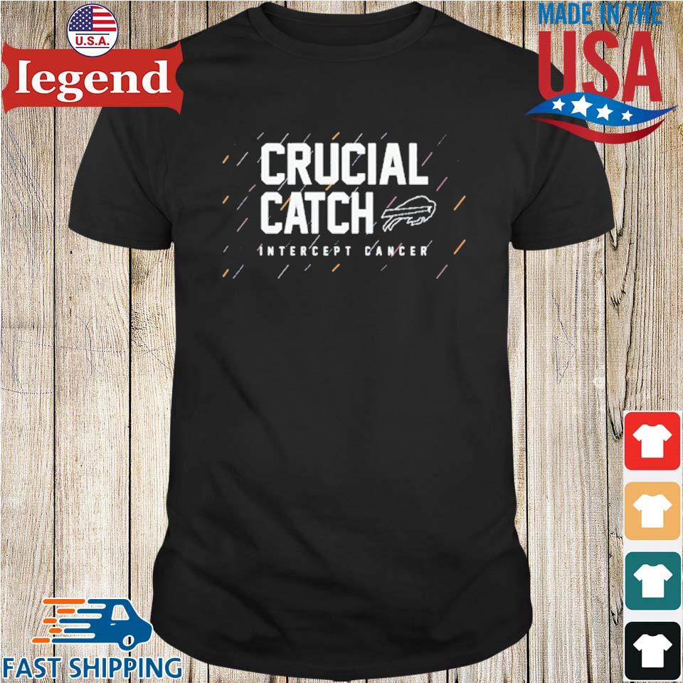 Official Intercept Cancer Buffalo Bills NFL Crucial Catch Therma  Performance Tee