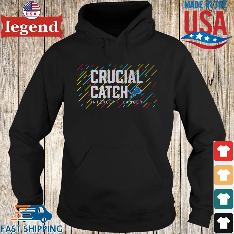 NFL Shop Detroit Lions Crucial Catch Intercept Cancer Hoodie