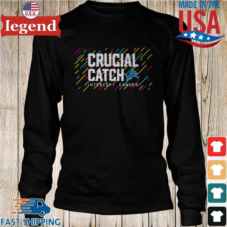 NFL Shop Detroit Lions Crucial Catch Intercept Cancer Hoodie