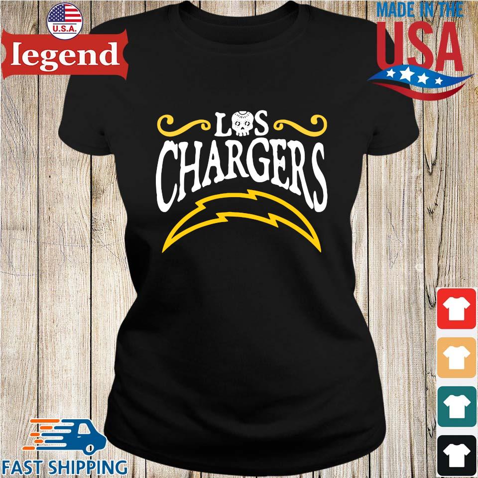 Skull Los Angeles Chargers T-Shirt, Custom prints store