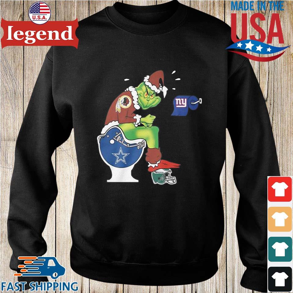 The Grinch Dallas Cowboys Shit On Washington Football Team Christmas shirt,  hoodie, sweater, long sleeve and tank top