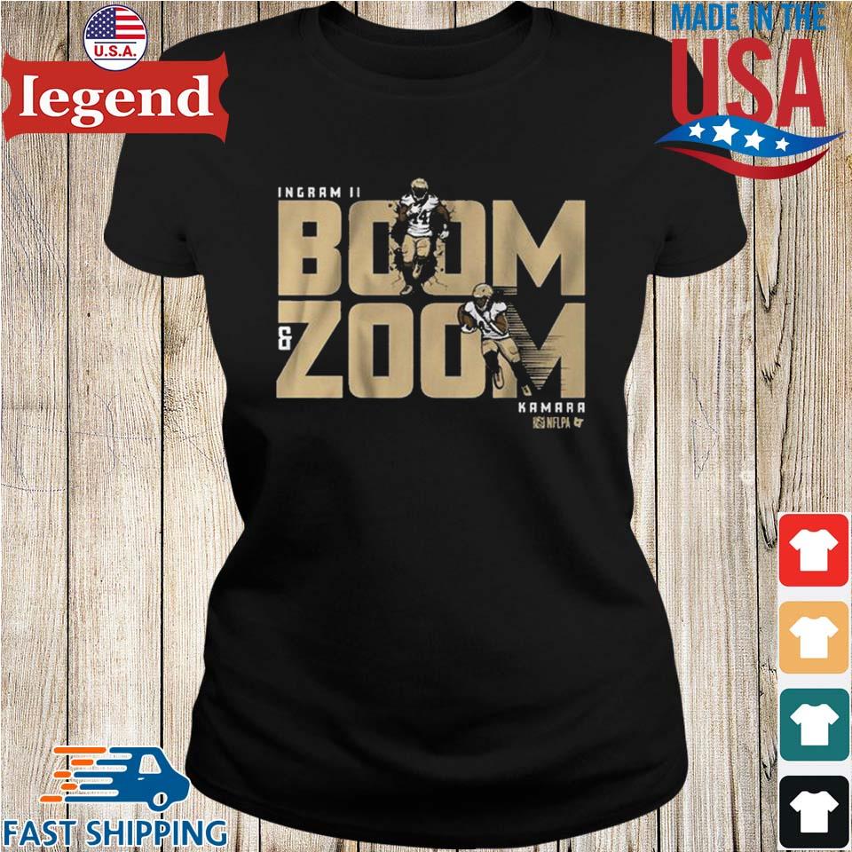 Alvin kamara and mark ingram ii boom and zoom shirt, hoodie, sweater, long  sleeve and tank top