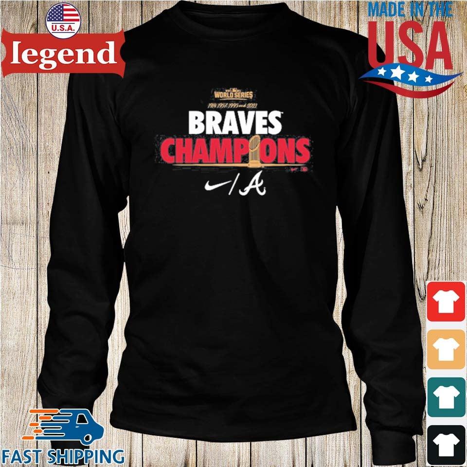 Atlanta Braves Nike 2021 World Series Champions Celebration Shirt,Sweater,  Hoodie, And Long Sleeved, Ladies, Tank Top