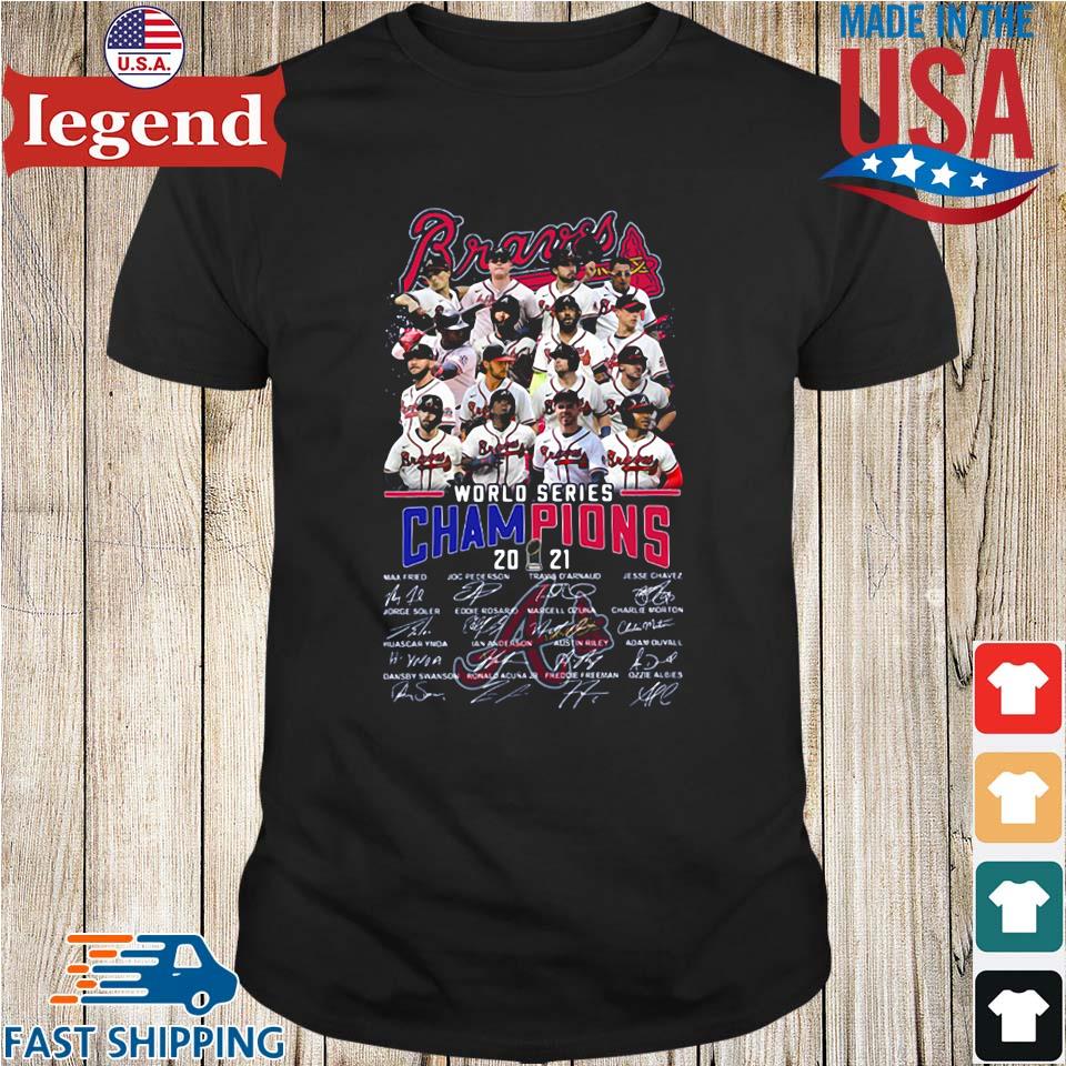 Atlanta Braves World Series Champions 2021 Signatures shirt