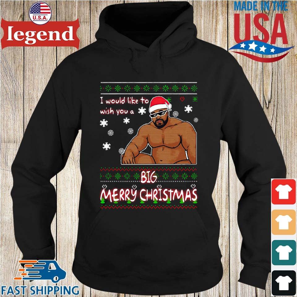 Barry Wood Meme Big Sit On Bed I Would Like To Wish You A Big Merry  Christmas Ugly Sweater,Sweater, Hoodie, And Long Sleeved, Ladies, Tank Top