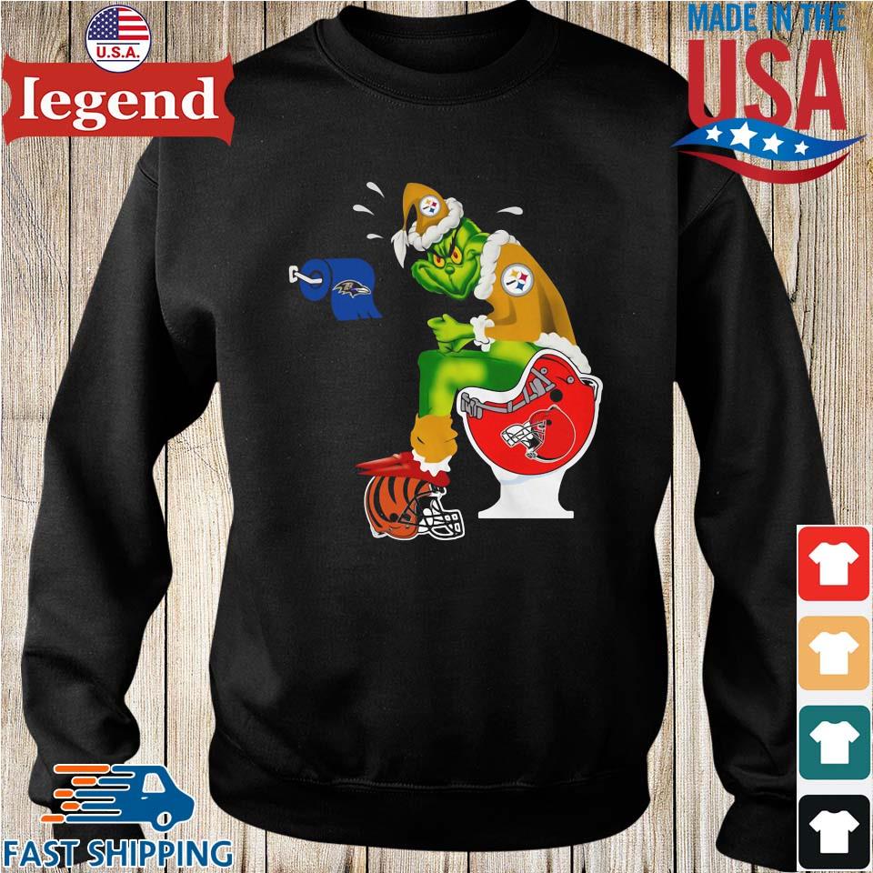 Grinch Pittsburgh Steelers Toilet Cleveland Brown Toilet Paper Baltimore  Ravens Shirt,Sweater, Hoodie, And Long Sleeved, Ladies, Tank Top