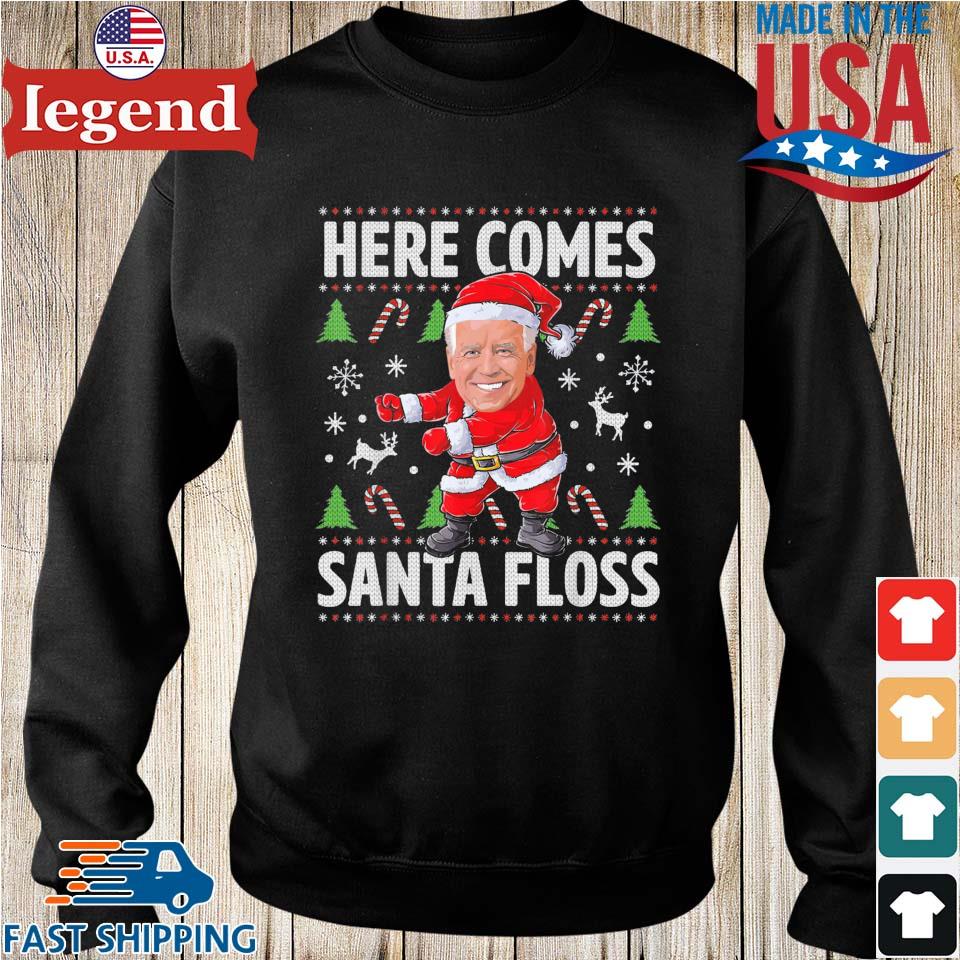 Here comes santa hot sale floss sweater