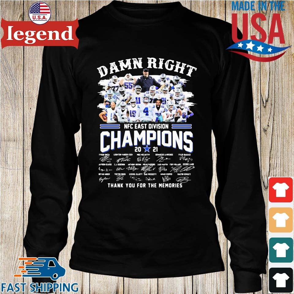 Dallas Cowboys 2021 NFC Champions Signatures Thank You For The Memories  Shirt, hoodie, sweater, long sleeve and tank top