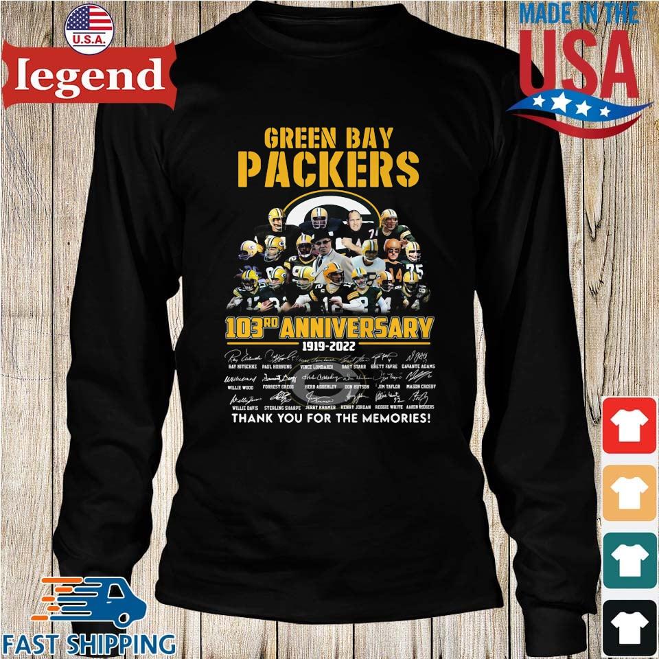 Green Bay Packers 103rd anniversary tshirt Size S-3XL