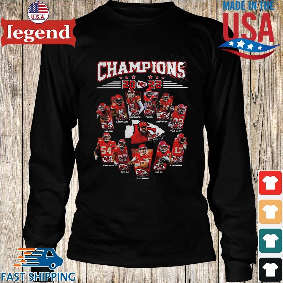 Kansas City Chiefs 2022 AFC Conference Championship signatures  shirt,Sweater, Hoodie, And Long Sleeved, Ladies, Tank Top