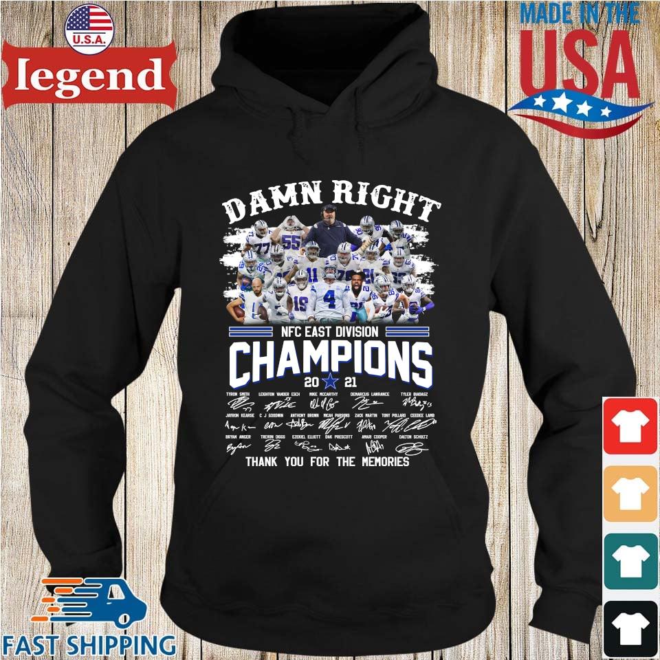 Official Dallas Cowboys 2021 NFC East Division Champions Signatures Thanks  Shirt, hoodie, sweater, long sleeve and tank top