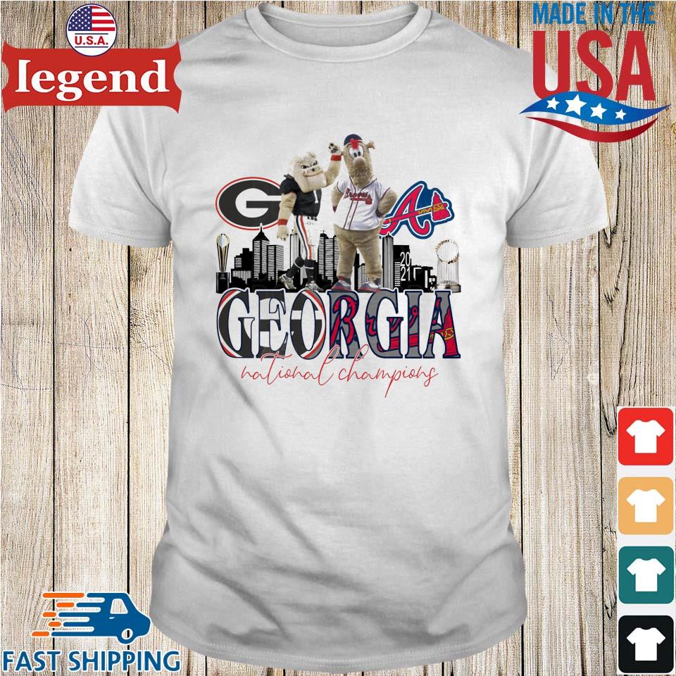 Official Georgia Bulldogs vs atlanta braves Georgia year of the champions T- shirt, hoodie, tank top, sweater and long sleeve t-shirt