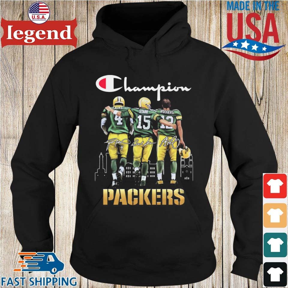 Green Bay Packers Champion Quarterback Brett Favre Bart Starr and