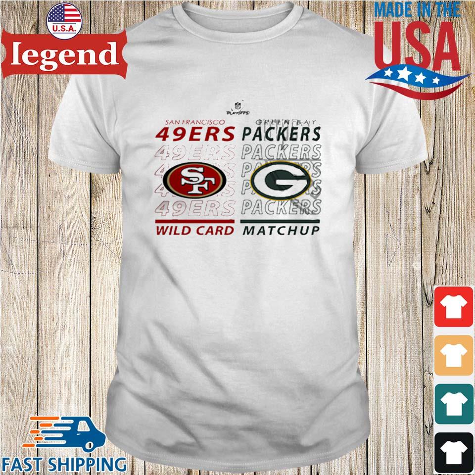 San Francisco 49ers Vs Green Bay Packers 2022 NFL Wild Card Matchup T-Shirt  - REVER LAVIE