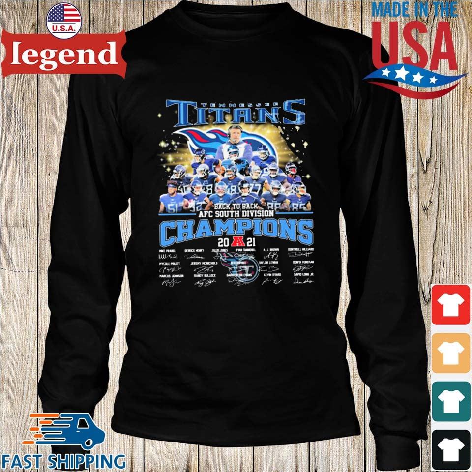 Tennessee Titans Team Signature 2021 2022 Divisional Round Champions T-Shirt  - REVER LAVIE