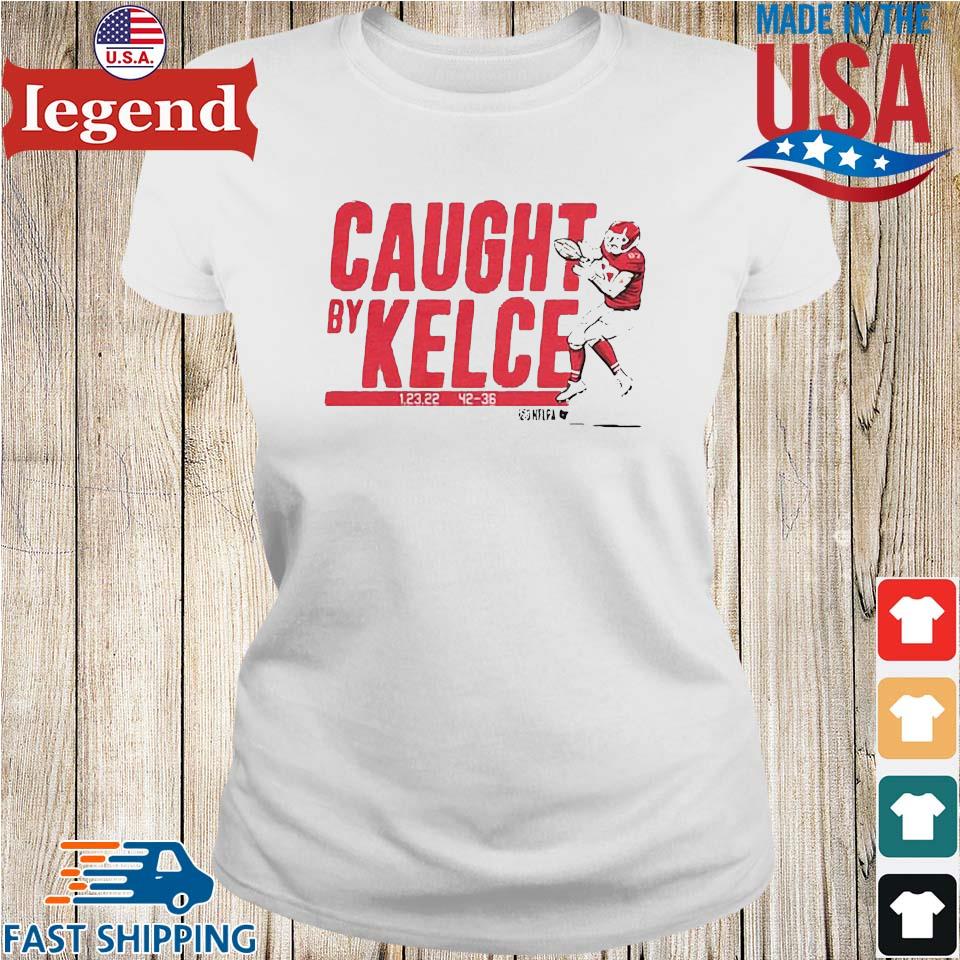 Travis Kelce Caught by Kelce Shirt,Sweater, Hoodie, And Long Sleeved, Ladies,  Tank Top