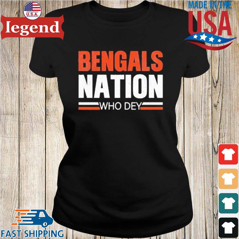 Who Dey-Bengals Nation T Shirt Big Size 100% Cotton Bengal