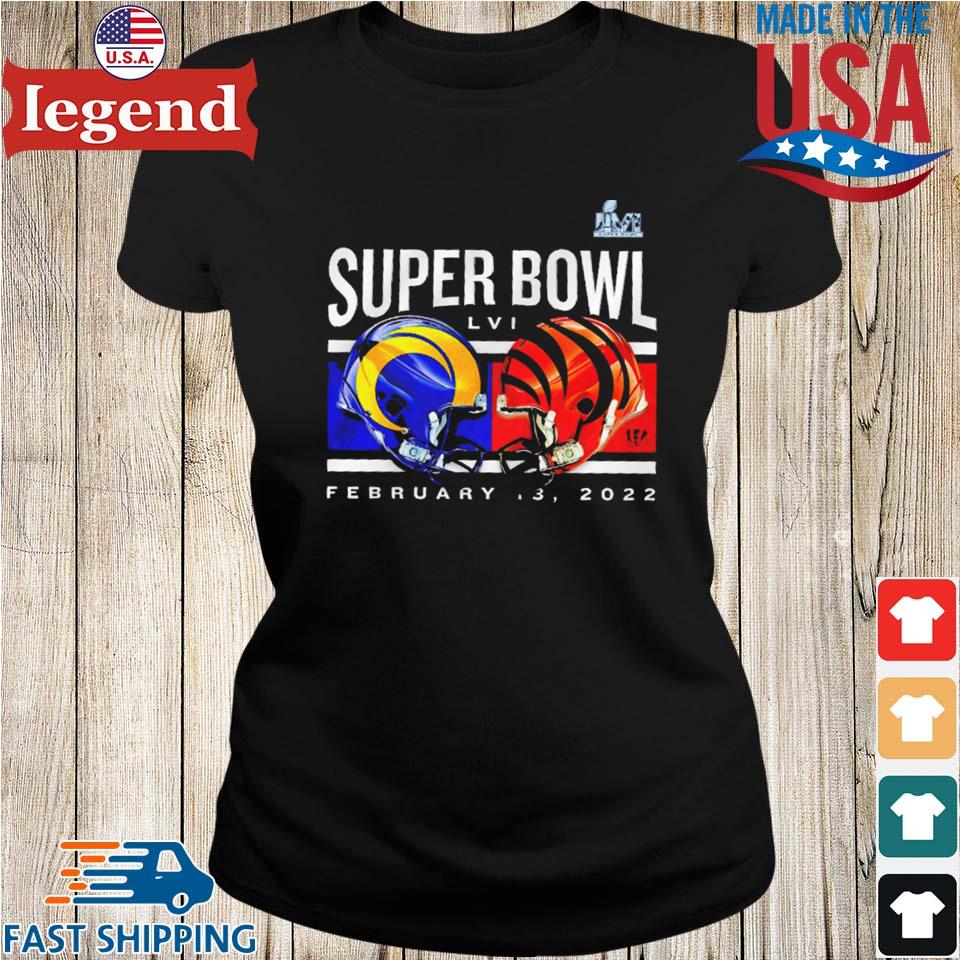 Cincinnati bengals vs los angeles rams super bowl lvi dueling helmets shirt,  hoodie, sweater, long sleeve and tank top